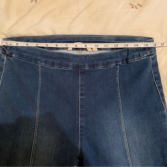 Soft Surroundings Denim Pull On Jeggings Stirrups stretch - Picture 5 of 9